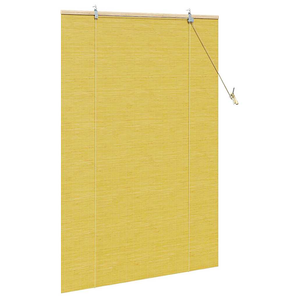 Estor enrollable Amarillo 100 x 160 cm Bambú