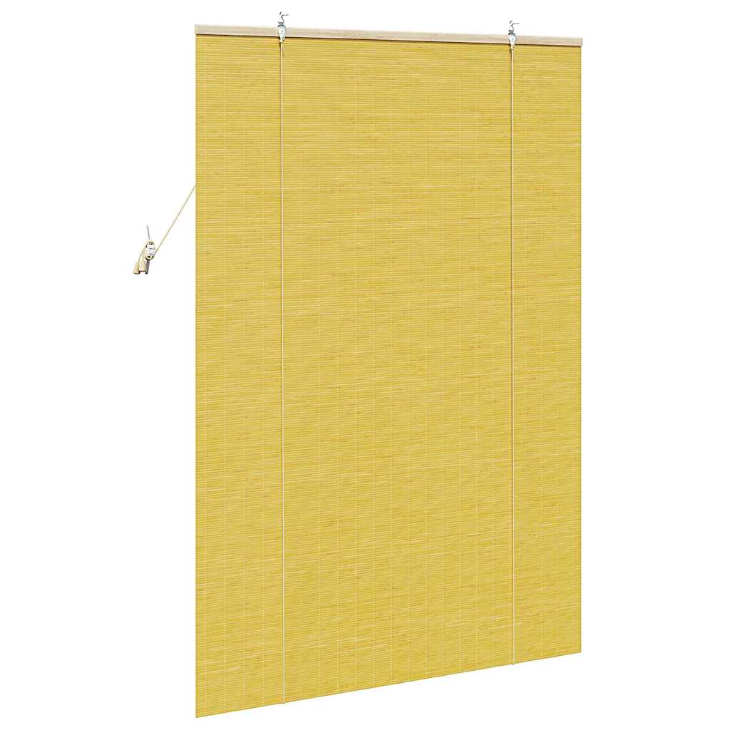 Estor enrollable Amarillo 100 x 160 cm Bambú
