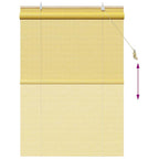 Estor enrollable Amarillo 100 x 160 cm Bambú
