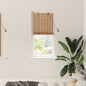 Estore de enrolar com cortinas Natureza 100 x 160 cm Bambu