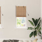 Estore de enrolar com cortinas Natureza 100 x 160 cm Bambu