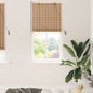 Estore de enrolar com cortinas Natureza 100 x 160 cm Bambu