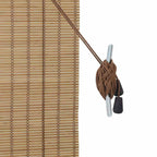 Estor enrollable con cortinas Naturaleza 100 x 160 cm Bambú