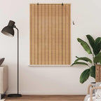 Estor enrollable con cortinas Naturaleza 100 x 160 cm Bambú