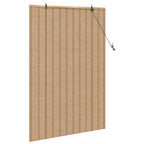 Estor enrollable con cortinas Naturaleza 100 x 160 cm Bambú