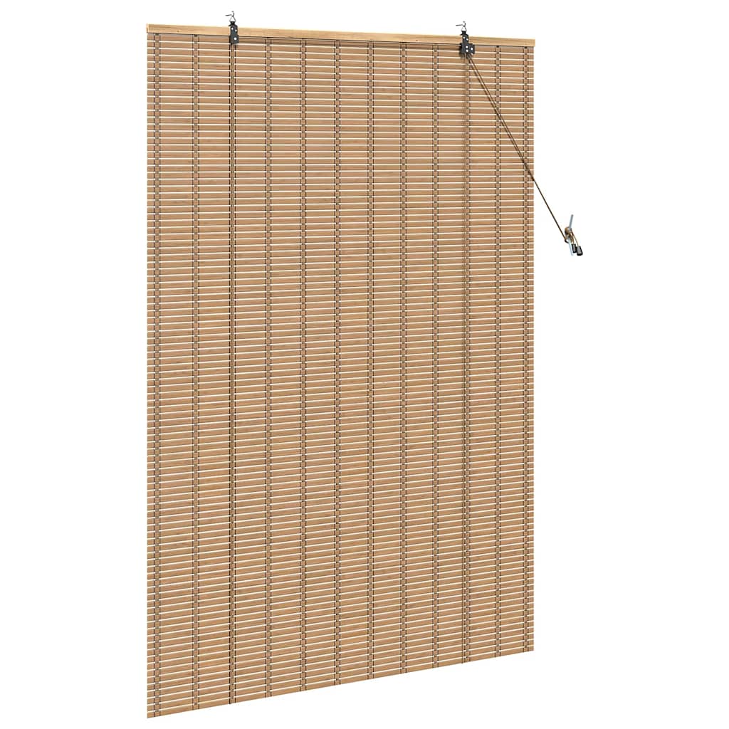 Estor enrollable con cortinas Naturaleza 100 x 160 cm Bambú
