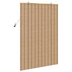 Estor enrollable con cortinas Naturaleza 100 x 160 cm Bambú