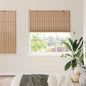 Estore de enrolar com cortinas Natureza 100 x 160 cm Bambu