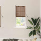 Estor enrollable con cortinas Manual Marrón 100 x 160 cm Bambú