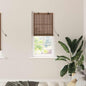 Estor enrollable con cortinas Manual Marrón 100 x 160 cm Bambú