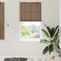 Estor enrollable con cortinas Manual Marrón 100 x 160 cm Bambú
