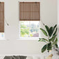 Estor enrollable con cortinas Manual Marrón 100 x 160 cm Bambú