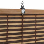 Estor enrollable con cortinas Manual Marrón 100 x 160 cm Bambú