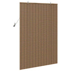 Estor enrollable con cortinas Manual Marrón 100 x 160 cm Bambú