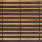 Estor enrollable con cortinas Manual Marrón 100 x 160 cm Bambú