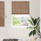 Estor enrollable con cortinas Manual Marrón 100 x 160 cm Bambú