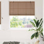 Estor enrollable con cortinas Manual Marrón 100 x 160 cm Bambú