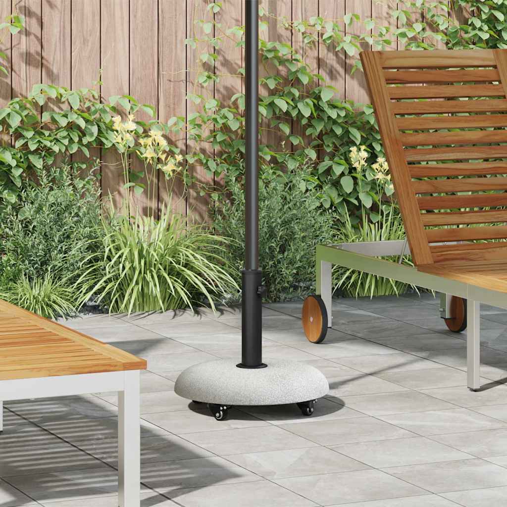 Parasol Base 20.9kg Light Grey Round Concrete