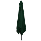Sombrilla de jardín Verde 295 x 295 x 245 cm Poliéster y Acero