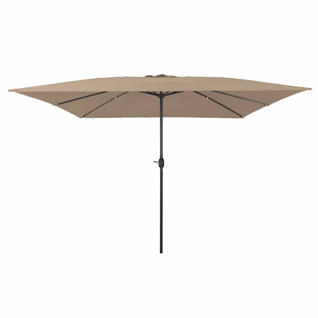 Sombrilla de jardín Taupé 295 x 295 x 245 cm Poliéster y Acero