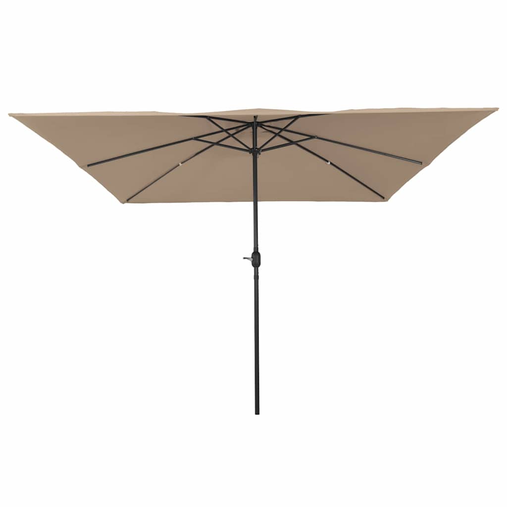 Sombrilla de jardín Taupé 295 x 295 x 245 cm Poliéster y Acero