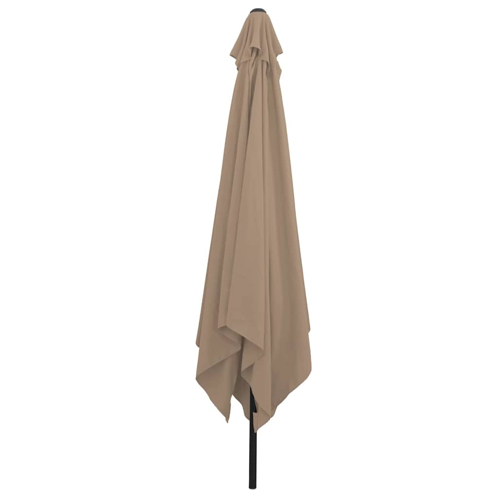 Sombrilla de jardín Taupé 295 x 295 x 245 cm Poliéster y Acero