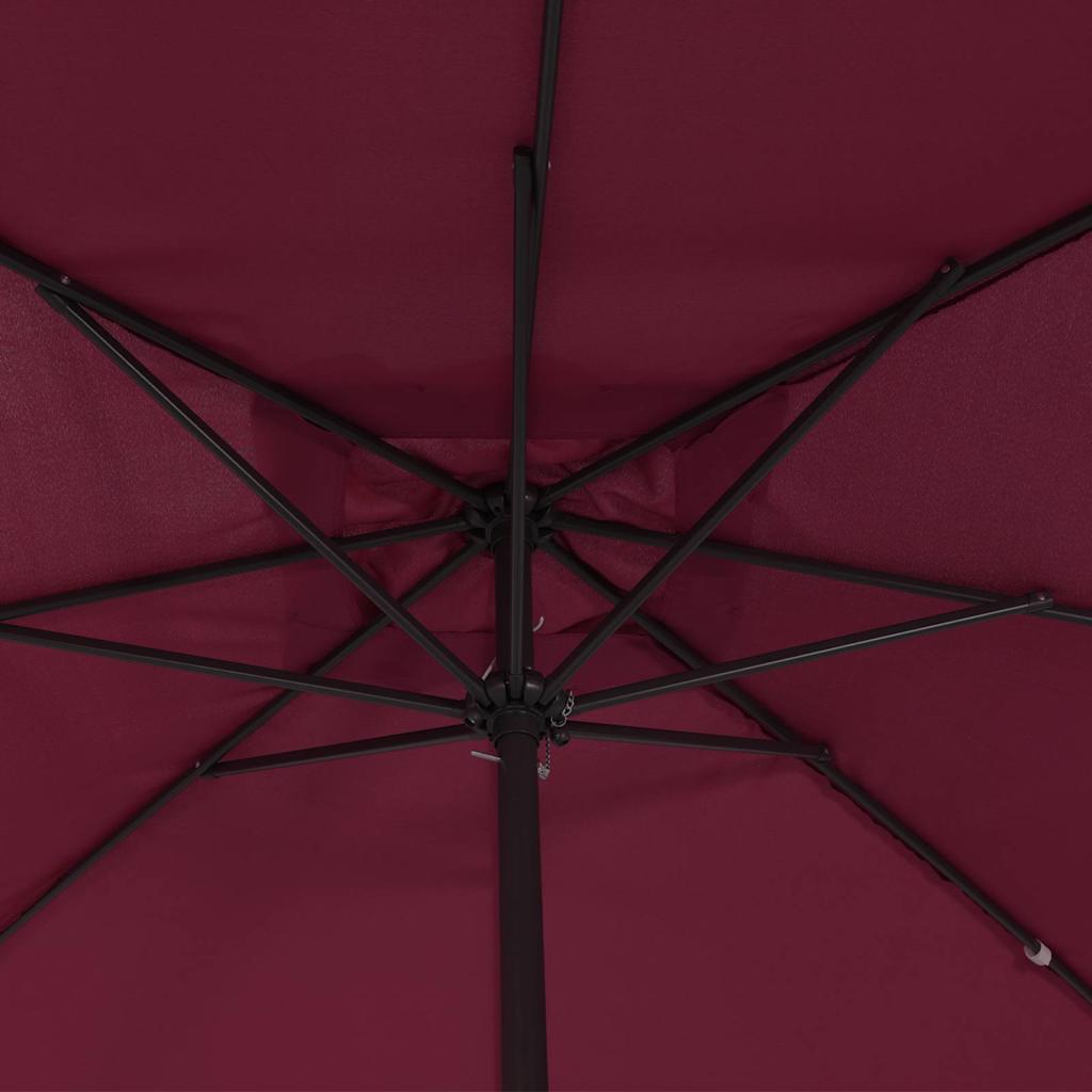 Sombrilla de jardín Rojo Burdeos 295 x 295 x 245 cm