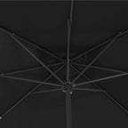 Sombrilla de jardín Negro 295 x 295 x 245 cm Poliéster y Acero