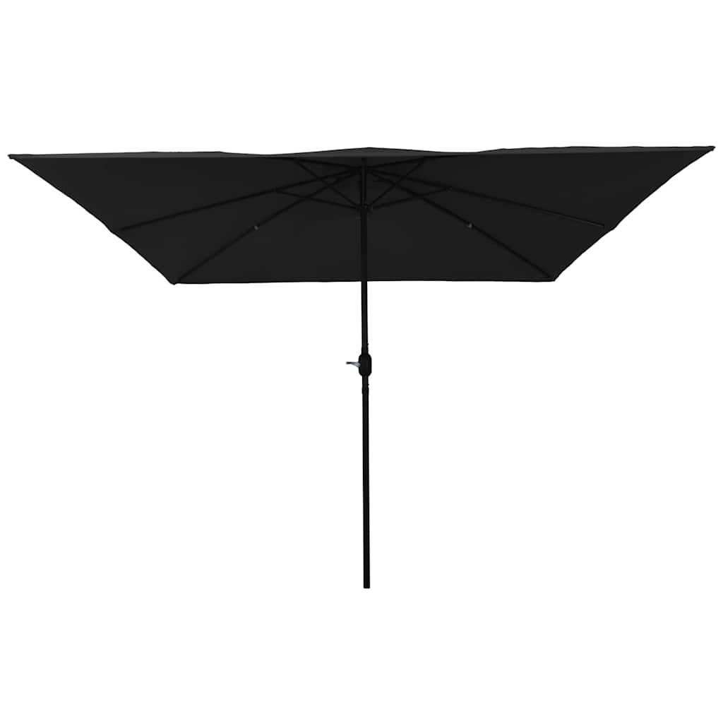 Sombrilla de jardín Negro 295 x 295 x 245 cm Poliéster y Acero