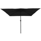 Sombrilla de jardín Negro 295 x 295 x 245 cm Poliéster y Acero