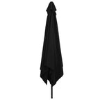 Sombrilla de jardín Negro 295 x 295 x 245 cm Poliéster y Acero