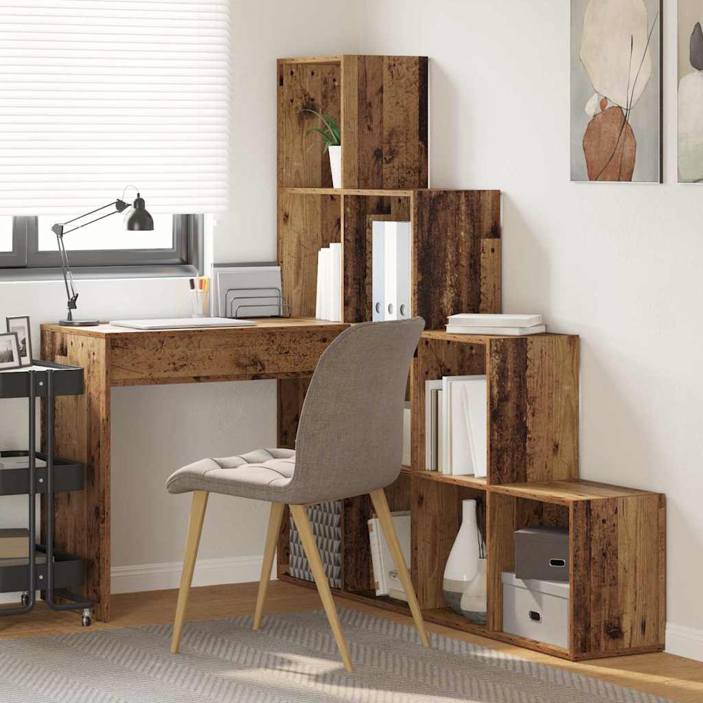 Corner Desk with shelf 101.5 x 149.5 x 149.5 cm