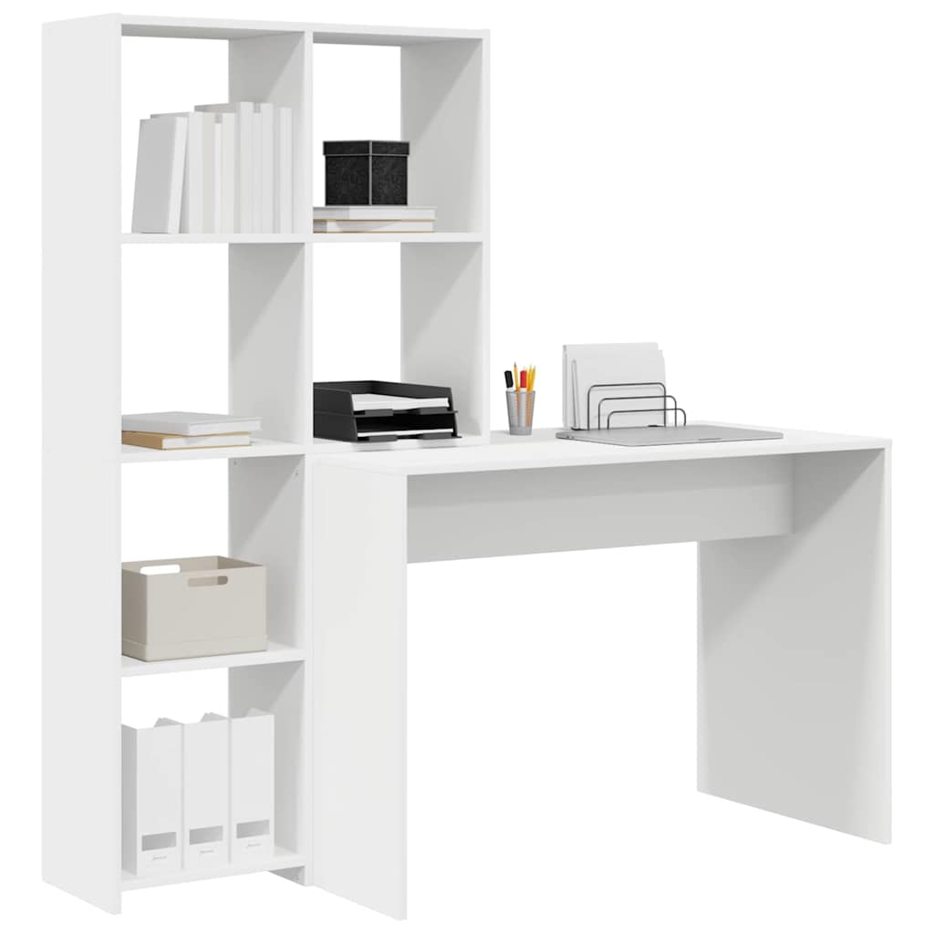 Escritorio con estante 138,5 x 55 x 143 cm Madera de ingeniería