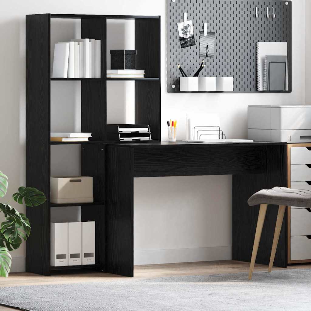 Desk with shelf 138.5 x 55 x 143 cm Engineered wood