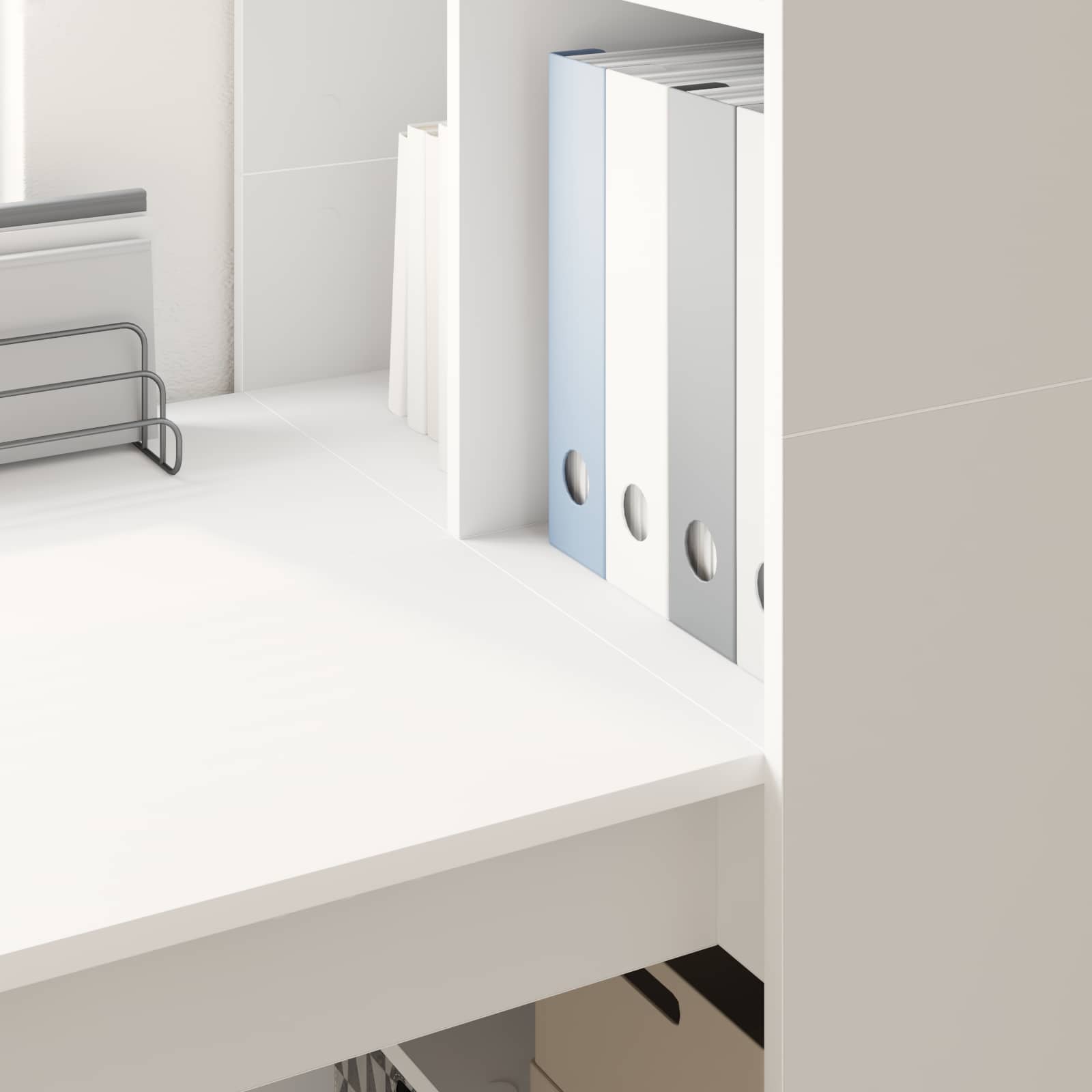 Escritorio con estante 122 x 67 x 145 cm Madera de ingeniería