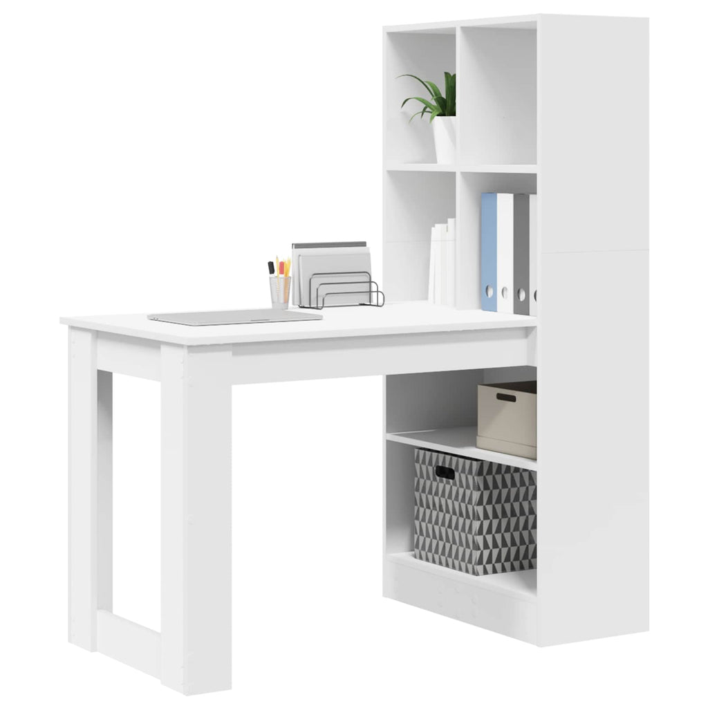 Escritorio con estante 122 x 67 x 145 cm Madera de ingeniería
