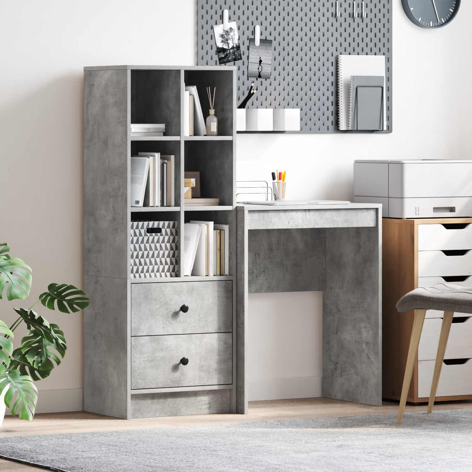 Desk with drawer 2 pcs