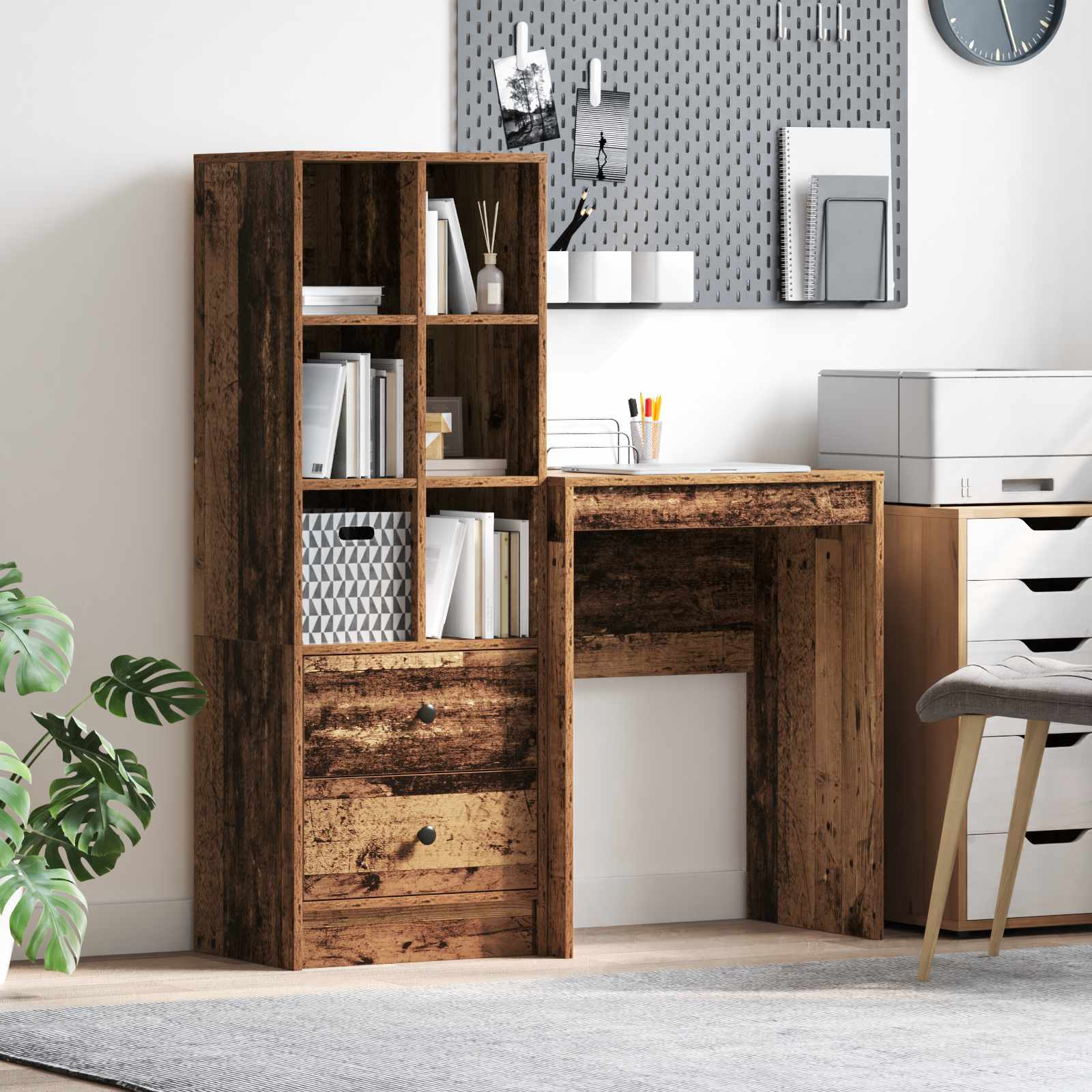 Desk with drawer 2 pcs
