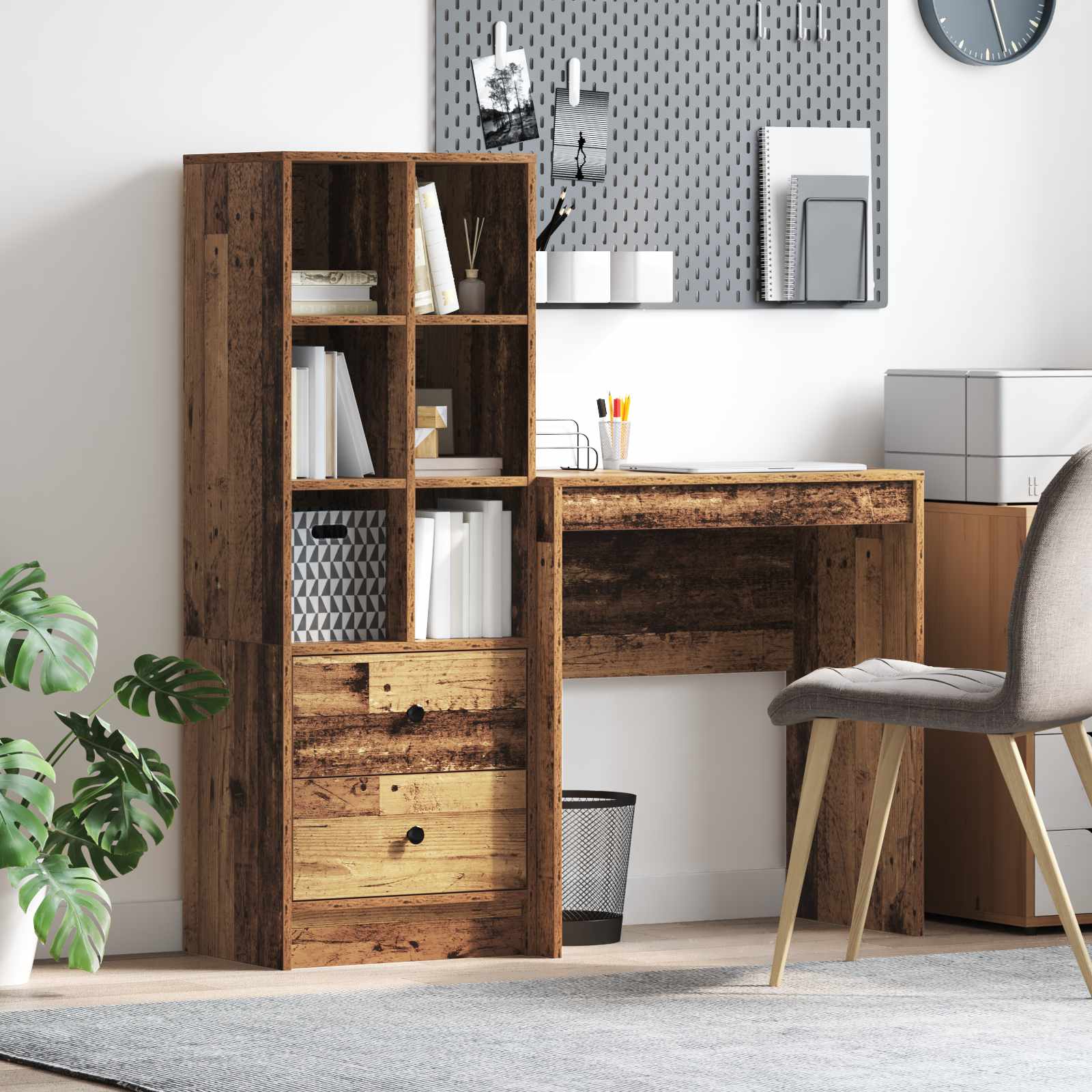 Desk with drawer 2 pcs