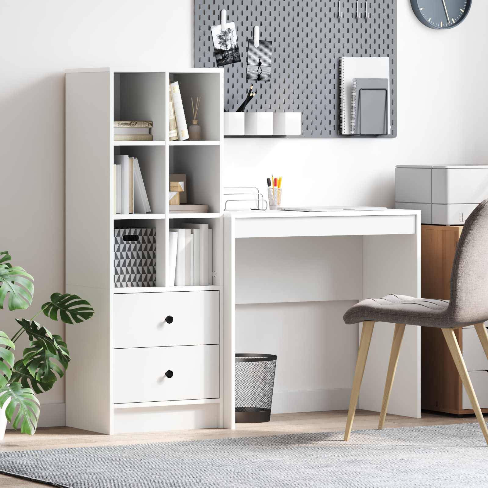 Desk with drawer 2 pcs