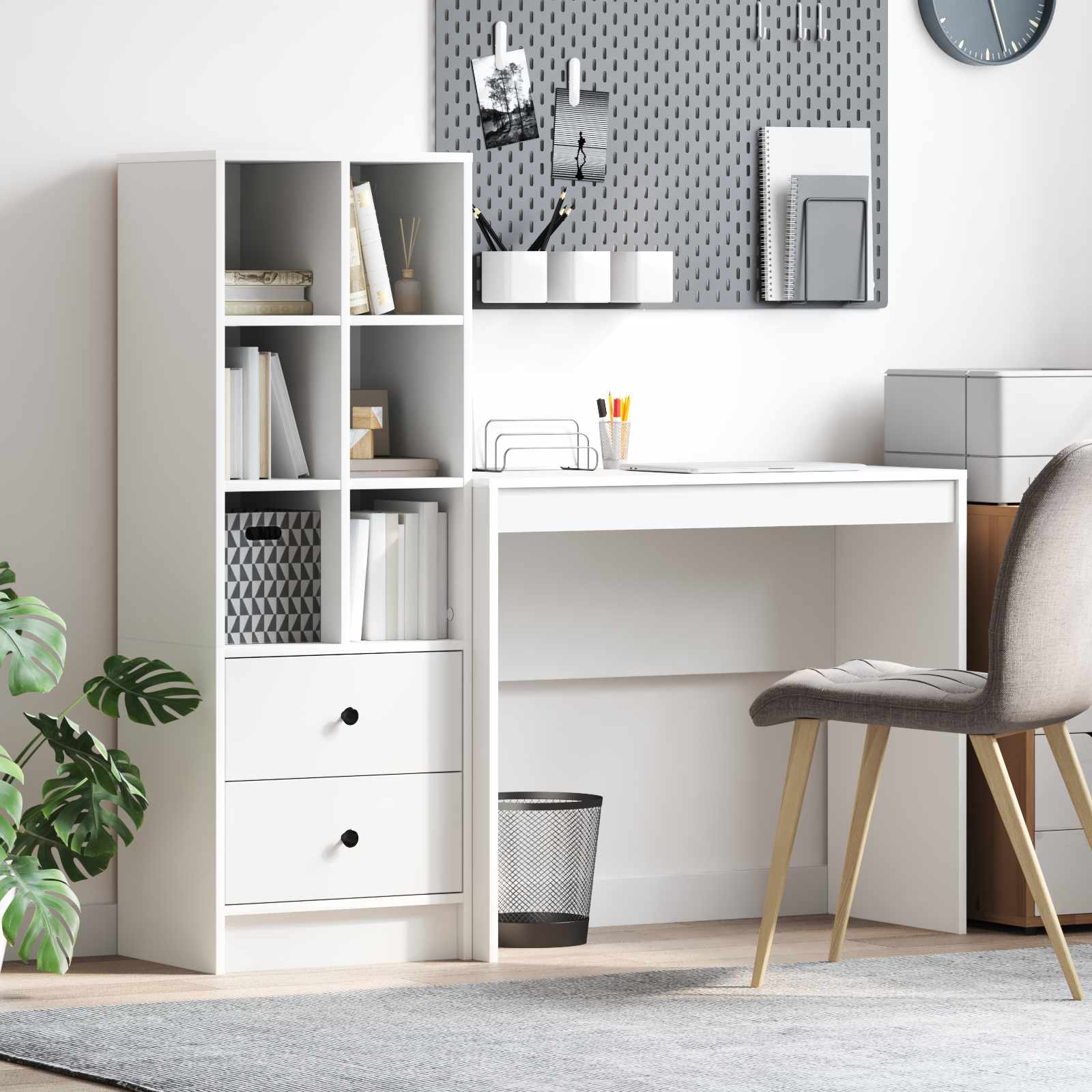 Desk with drawer 2 pcs
