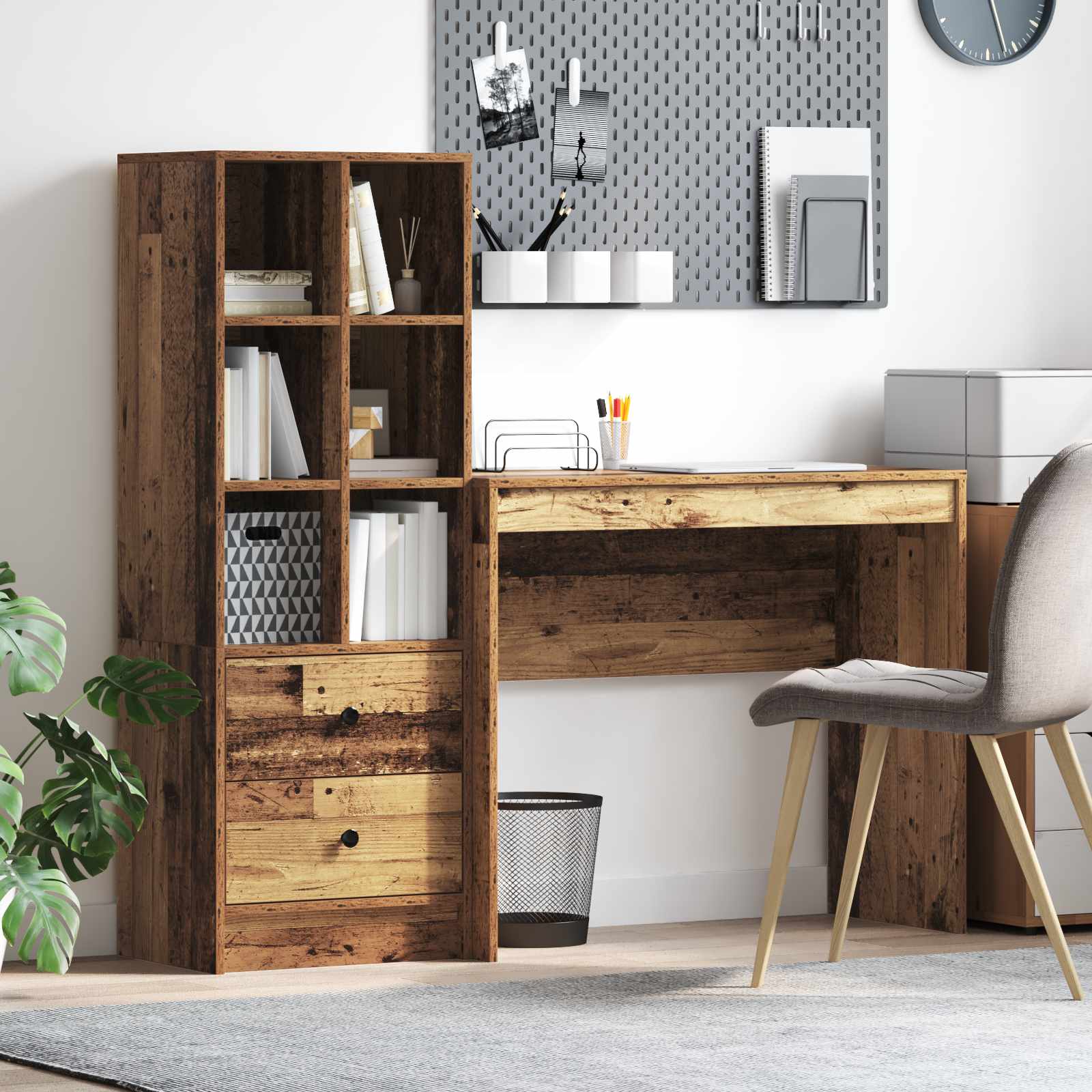 Desk with drawer 2 pcs