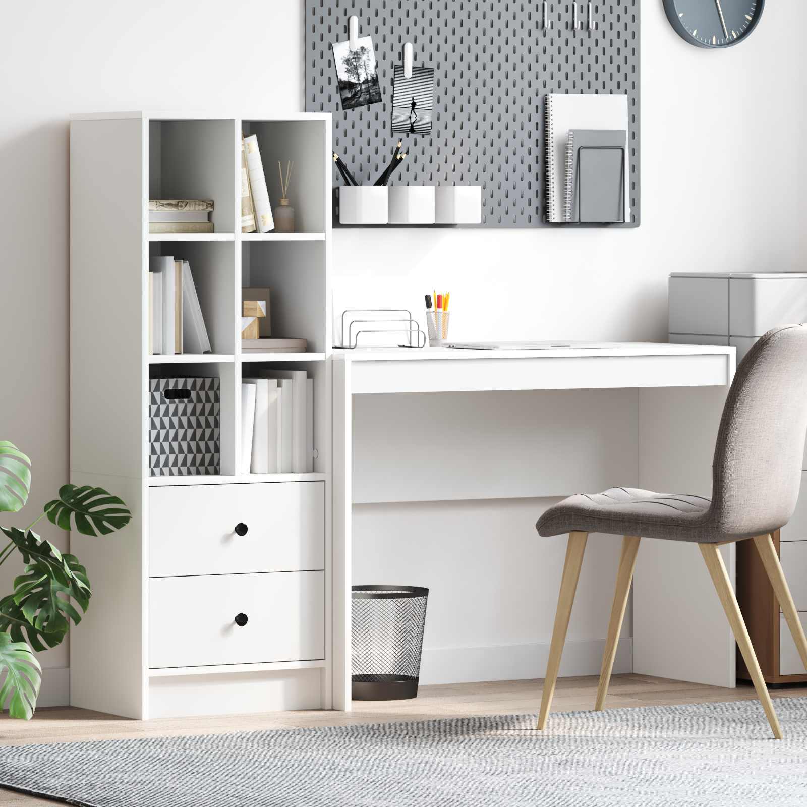 Desk with drawer 2 pcs