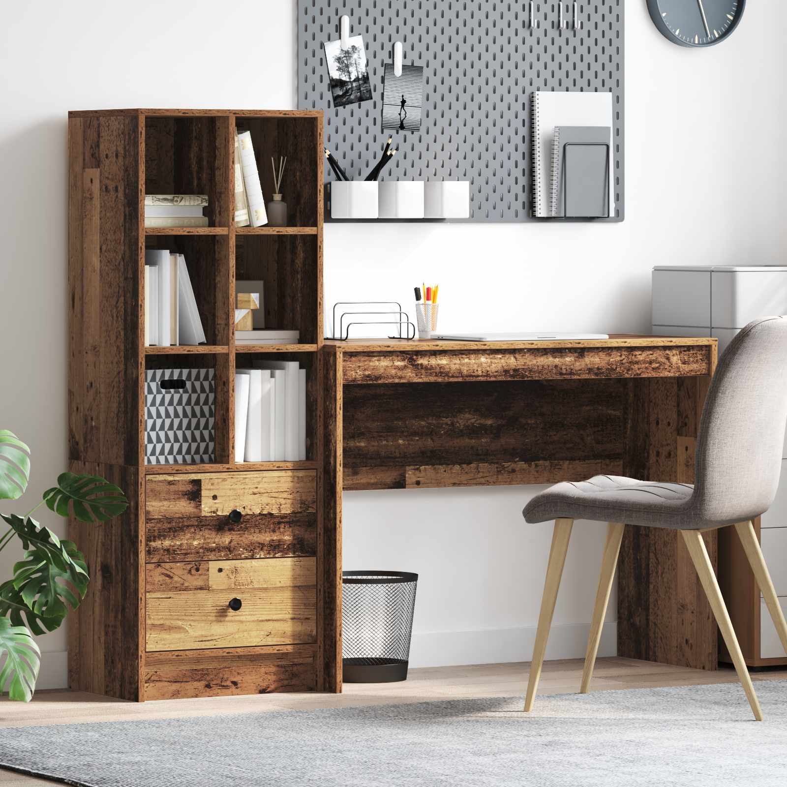 Desk with drawer 2 pcs