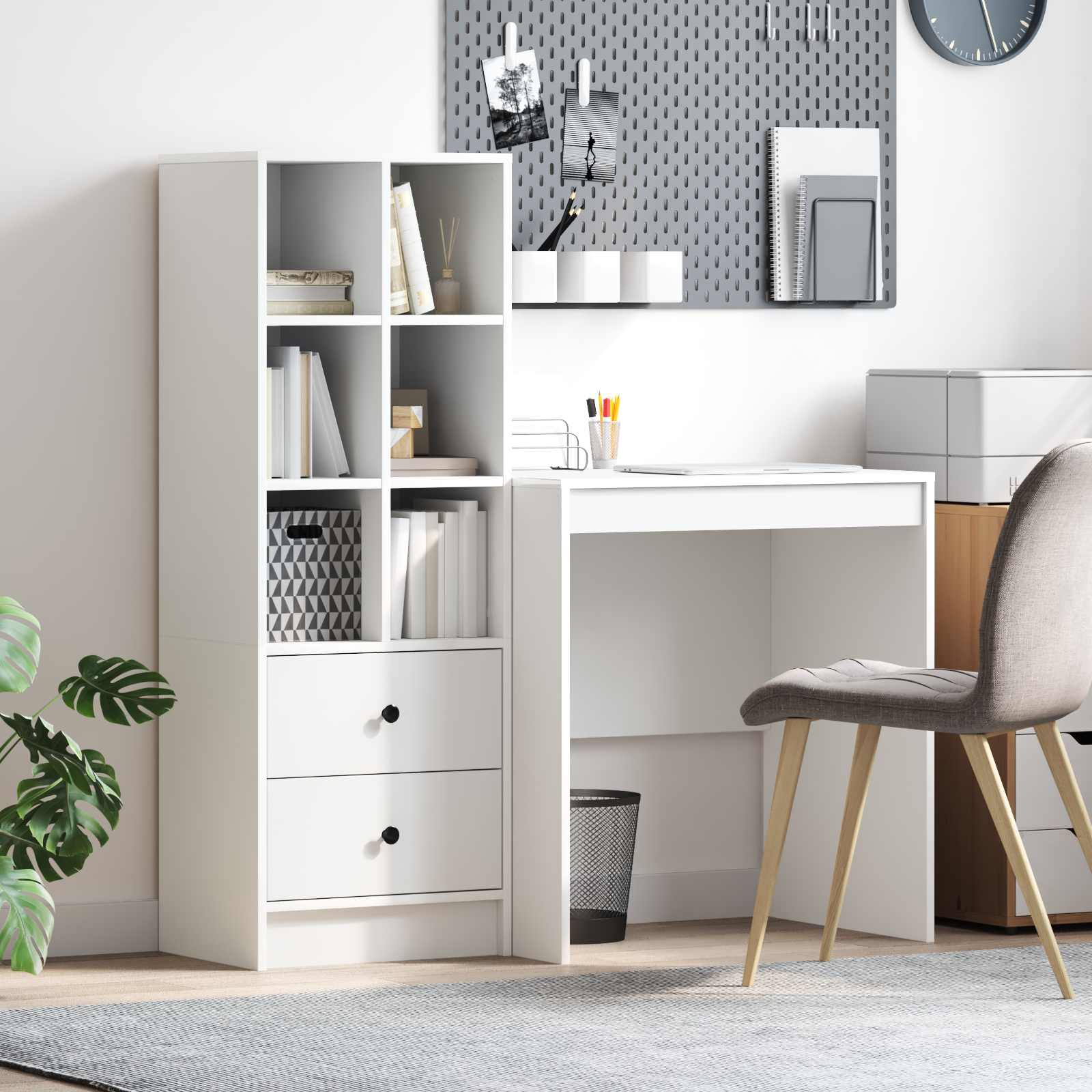 Desk with drawer 2 pcs
