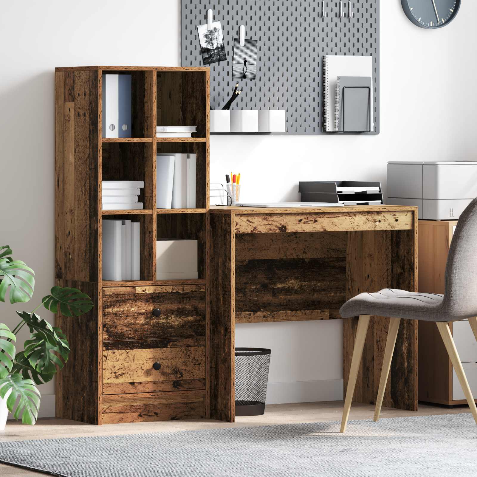 Desk with drawer 2 pcs