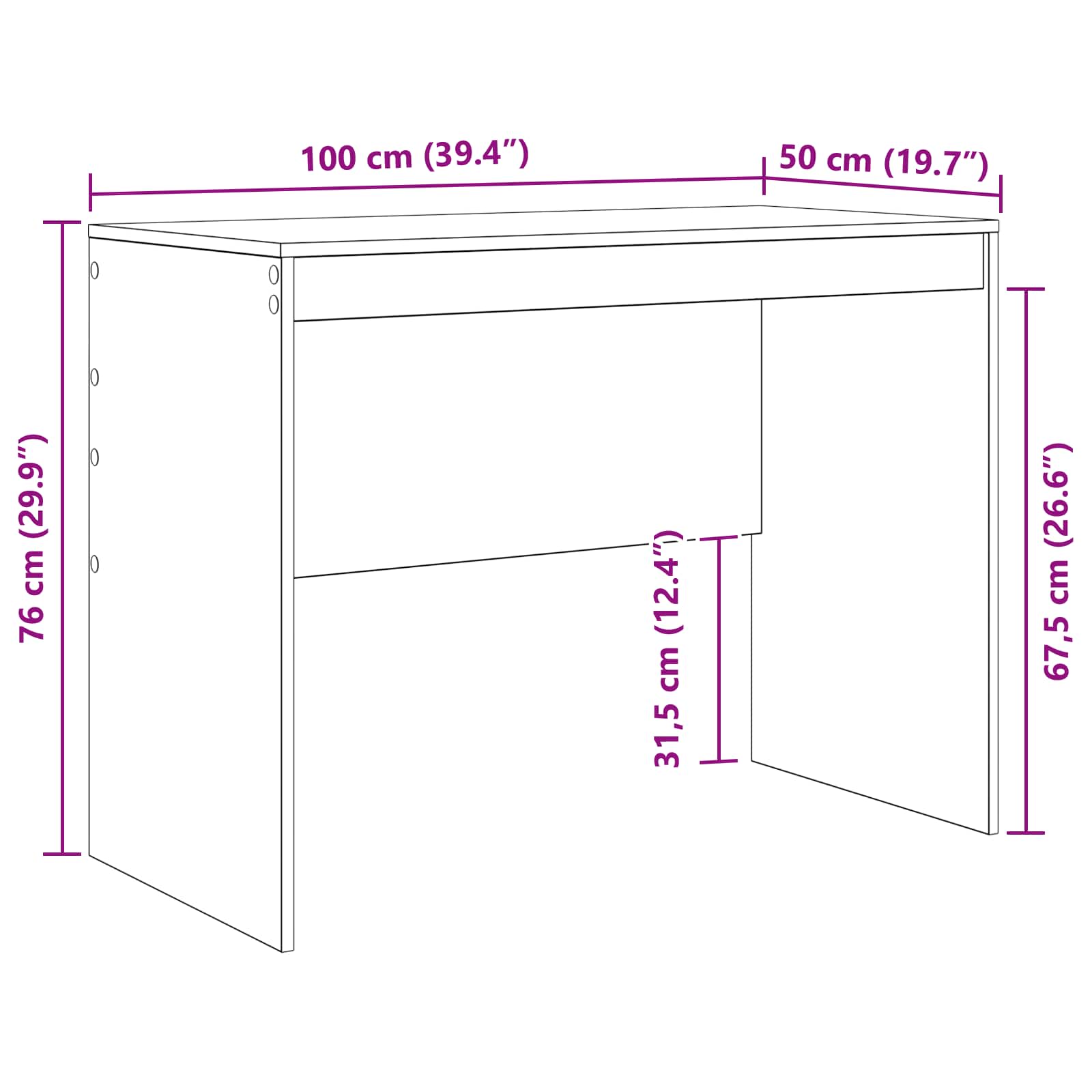 Escritorio con cajón 2 pcs