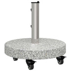 Base para sombrilla 29,8kg Gris Granito y Acero Inoxidable