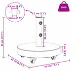 Base para sombrilla 29,8kg Gris Granito y Acero Inoxidable