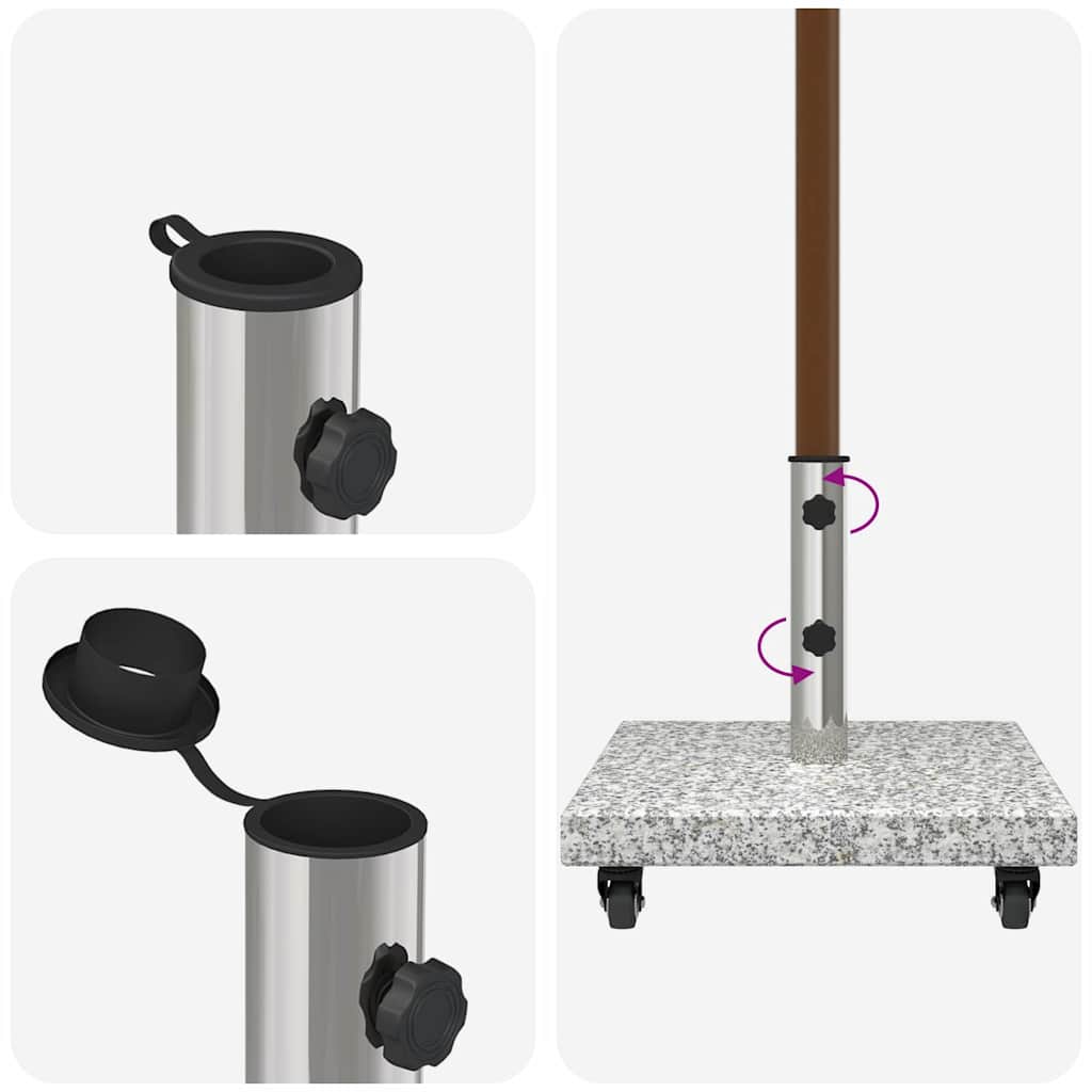 Base para sombrilla 30kg Gris granito Cuadrado